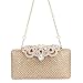 Fawziya Evening Clutch Rhinestone Crown Medium Novelty Purses For Women Formal-AB Gold