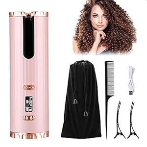 Automatic-Cordless-Hair-Curler-Auto-Wireless-Curling-Iron-Professional-LCD-Display-USB-Rechargeable-Fast-Heating-with-Adjustable-Temperature-Timer-Tangle-Free-Hair-Curling-Wand-for-Travel-Home-Use Automatic Cordless Hair Curler Auto Wireless Curling Iron Professional LCD Display USB Rechargeable Fast Heating with 6…