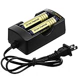 Captink 2PCS 4000mAh 3.7V 18650 Protected Rechargeable Lithium Battery with Fast Li-ion Battery Charger for Handheld Flashlight Headlight