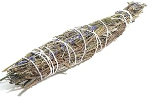 Lavender Smudge Sticks, Dried Herbs Bundle, Organic, 3 Pack, 6 inches Long, Canadian Grown