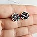 Ultra Violet on Silver - Druzy Stud Earrings - Hypoallergenic