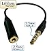 Josi Minea Black 3.5mm Male to 2.5mm Female Headphone Audio Adapter Extender Jack Stereo or Mono for Apple iPhone 6 / 6 Plus / 5S / 5C / 5 4S, iPad Air / Mini, Samsung Galaxy S6 / S5 / S4 / S3, Note