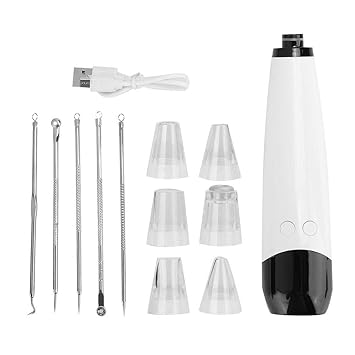 6 in 1 Blackhead Removal Machine, Visual Electric Facial Pore Cleaner with LED Display, Vacuum Suction Oil Acne Removal Instrument Skin Care Beauty Tool Set