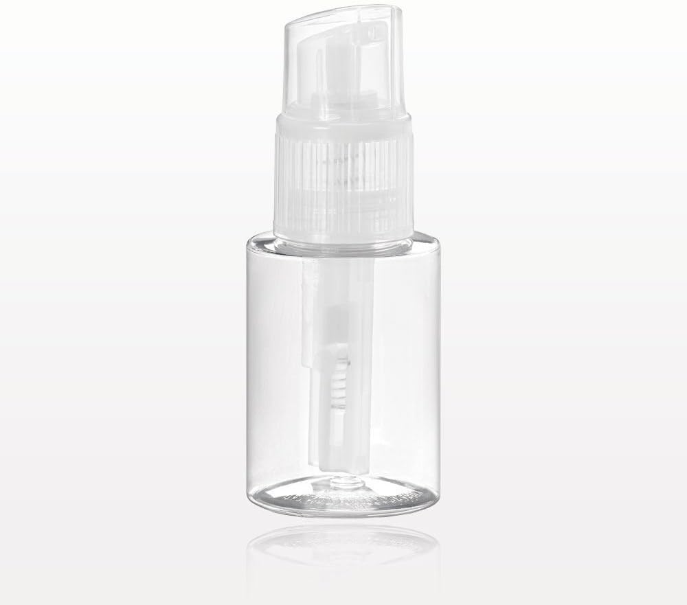 Powder Spray Bottle with Rigid Nozzle, Clear