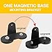 Magnetic Base Light Bar Mounting Brackets, AKD Part 2PCS Powerful LED Light Magnetic Sucker Holder Universal Side-Mounted Brackets Kit for Straight Curved Light Bar on Hood Roof