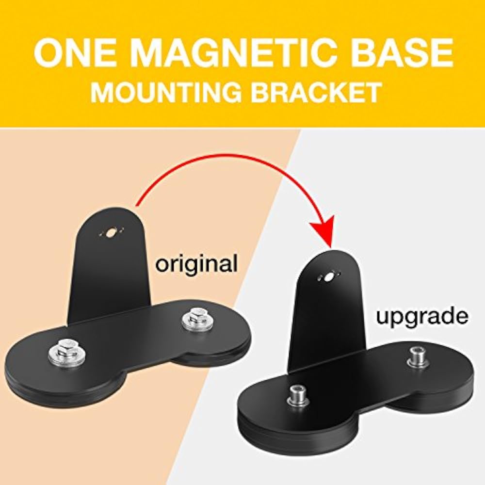 2-Piece Magnetic Roof Mount Bracket For LED Light Bars – Fits SUVs, Trucks, Off-Road Vehicles