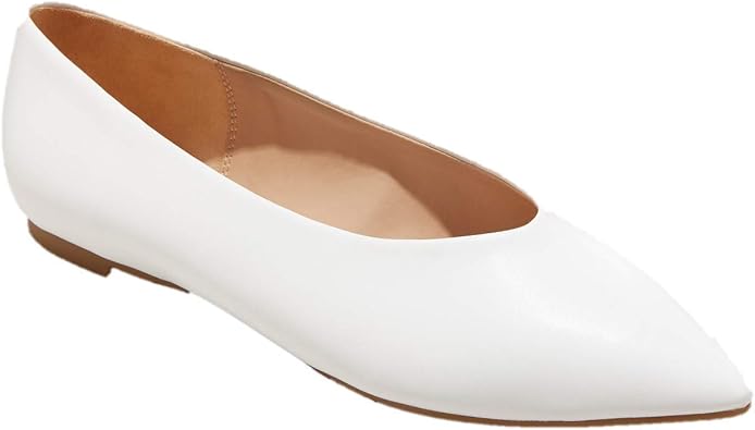 white ballet flats