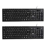 (2-Pack) Rii RK907 Ultra-Slim Compact USB Wired Keyboard for Mac and PC,Windows 10/8 / 7 / Vista/XP (Black)
