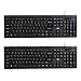 (2-Pack) Rii RK907 Ultra-Slim Compact USB Wired Keyboard for Mac and PC,Windows 10/8 / 7 / Vista/XP (Black) primary