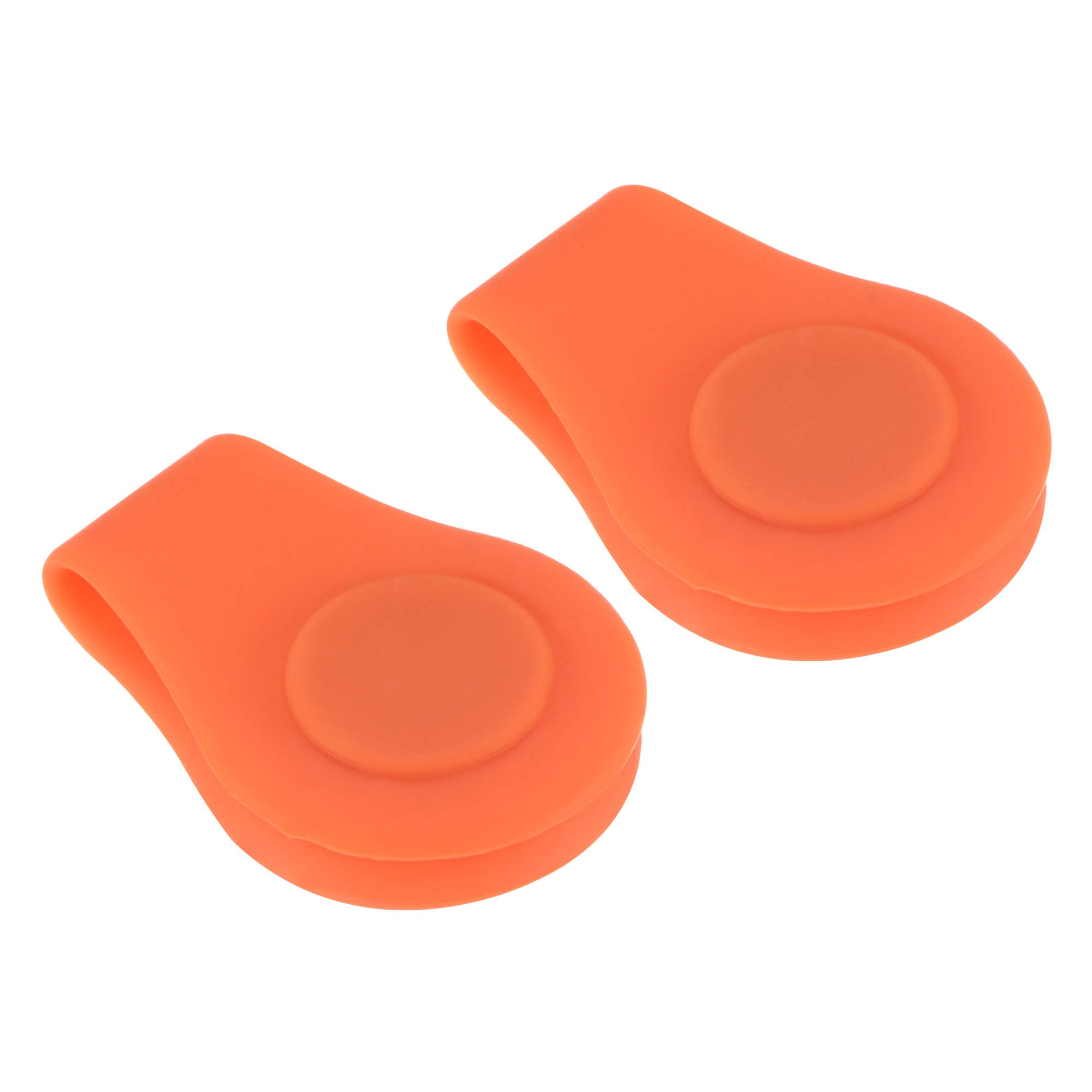 PATIKIL Golf Hat Clip, 2 Pack Silicone Cap Clamp with Magnetic Removable Ball Marker Holder for Golfer Women Men, Orange