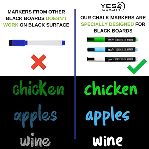 Black Dry Erase Board for Fridge with EasyErase Surface 12