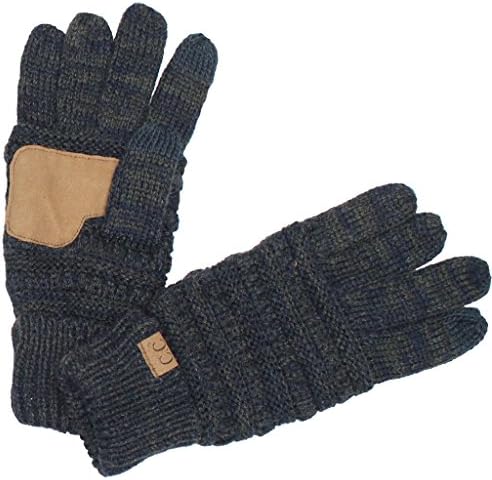 BYSUMMER C.C Smart Touch Tip Cold Weather Best Winter Gloves (#26navy/dark grey)