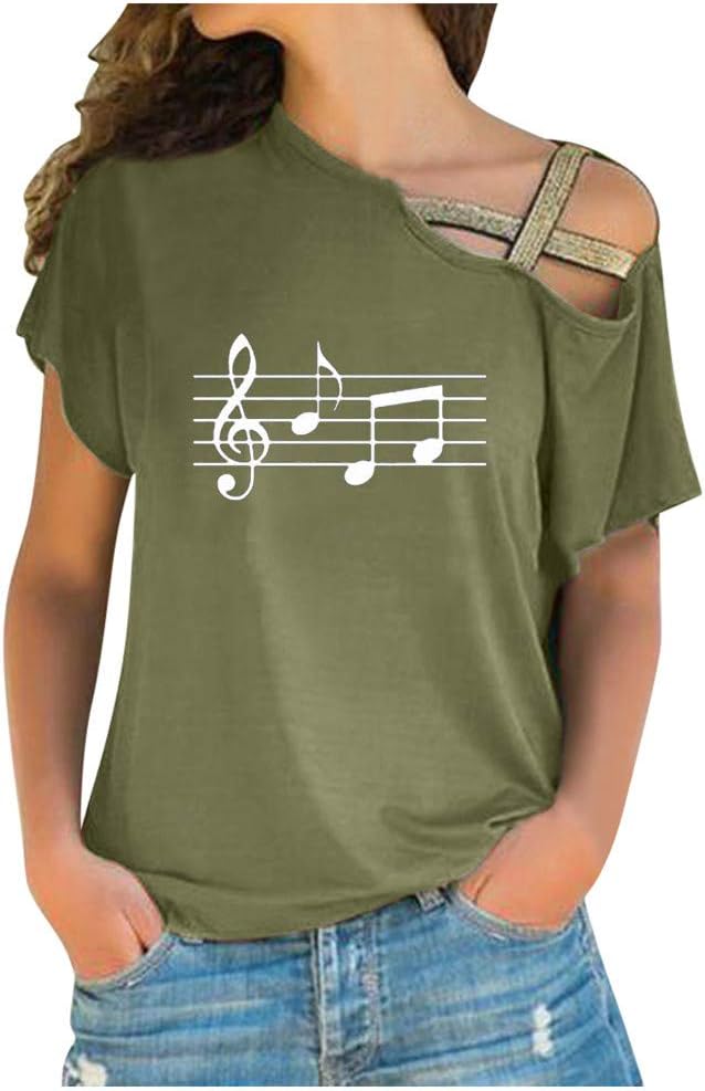 LEKODE Blouse Women's Printed Strapless T-Shirt