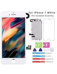 Reemplazo de pantalla para iPhone 7 Blanco 4.7 "Montaje completo Pantalla LCD Digitalizador táctil con? Cámara frontal? Sensor de proximidad? ¿Altavoz de auricular? Protector de pantalla, herramientas de reparación