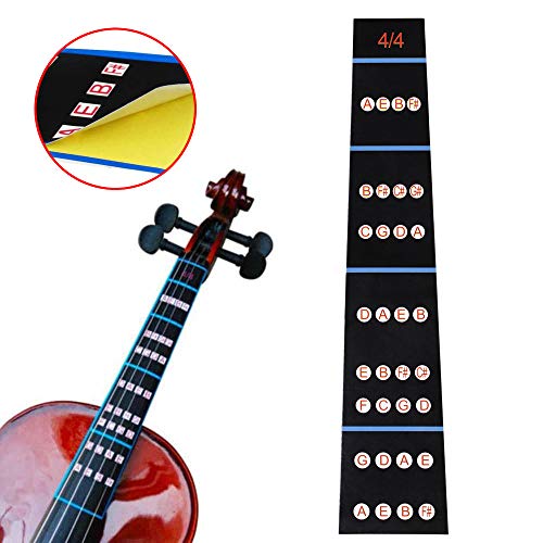 Rubber Violin Practice Mute - Dampening Sound Mutes for Beginners, Comb Claw Mutes Round Tourte Style Mutes and 4/4 Finger Guide Sticker for Violin and Small Viola, 7 Pack