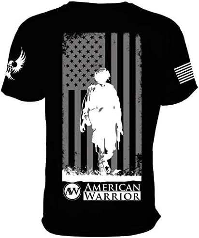 American Warrior Womens DownRange V-Neck Shirt (Unisex Sizing) Small Black