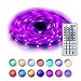 RaThun Led Strip Lighting 5-Meter 16.4 Ft 5050 RGB 150 Leds Flexible Color Changing Full Kit with 44 Keys IR Remote Controller,Control Box,12V 5A Power Supply for Home lighting Decorative