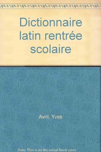 Dictionnaire latin de poche