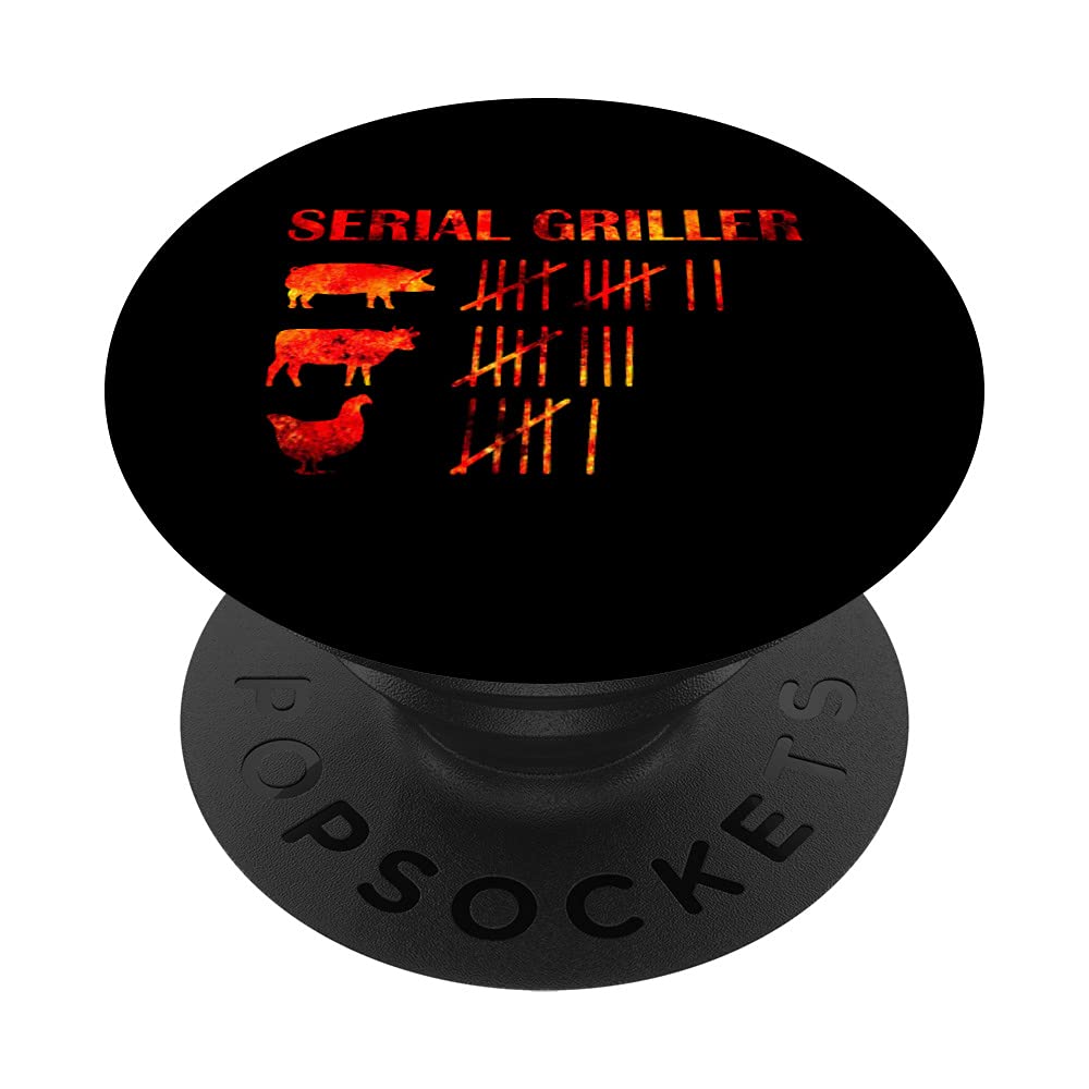 Serial Griller BBQ Grilling Barbecue Barbeque Grillmaster PopSockets Swappable PopGrip
