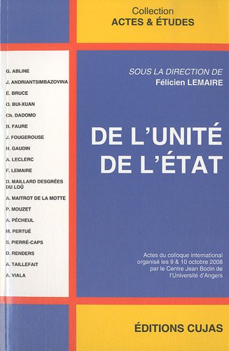 De l'unité de l'État