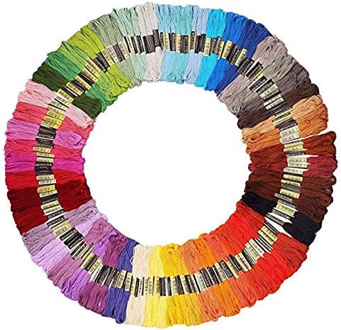 TUU 155/200/250pcs Premium Rainbow Color Cross Stitch Threads, Crafts Floss, Bracelets Crafts Floss Embroidery Tools (155PCS)