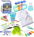 UNGLINGA Kids Science Experiment Kit with Lab Coat Scientist Costume Dress Up and Role Play Toys Gift for Boys Girls Kids Age 5 - 11 Christmas Birthday Party