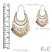 RIAH FASHION Bohemian Chandelier Coin Dangle Earrings - Gypsy Lightweight Filigree Disc Charm Tassel Ethnic Hoops (Curved - Silver)