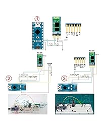 HiLetgo HC 05 Módulo receptor Arduino BT inalámbrico con Bluetooth, 6 pines