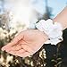 Flower Crown Wedding Hair Wreath Floral Headband Garland Wrist Band Set (White)