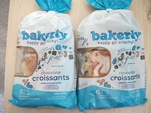 Bakerly Happy go Snacky 2 packages Chocolate Croissants 6 Individually Wrapped Total 12