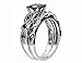 1.39 Carat (ctw) Black Diamond Engagement Ring and Wedding Band Set in 10K White Gold