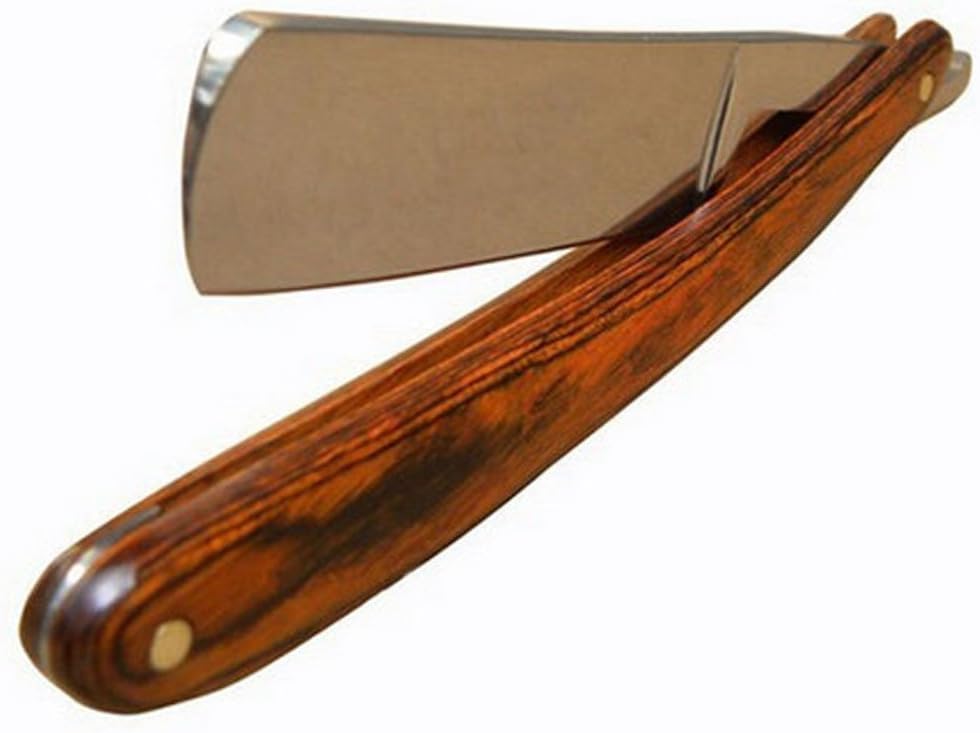 Straight Edge Razor Shaving Razor Knife w/Pakkawood Handle 440 stainless SER | safety razor | best razer blade |
