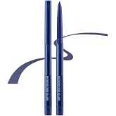 ONarisae eyeliner pencil retractable eyeliner creamy pigmented smudge proof eye liner pen shimmer Dark Blue