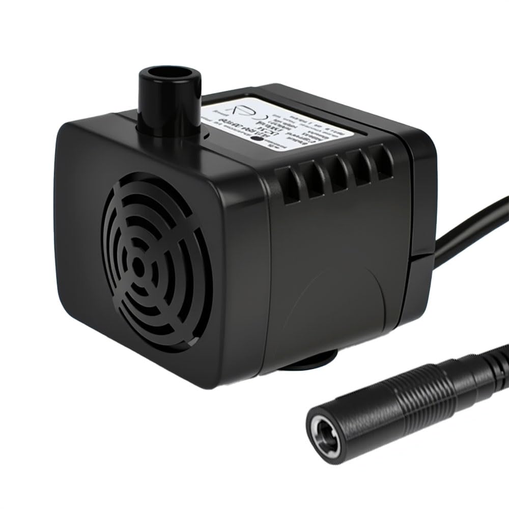 Photo 1 of Mini DC 12V Submersible Water Pump – Ultra-Quiet ?40dB, 250L/H Flow, 2M Lift, 2.8W Energy-Saving Brushless Pump with 1.5M Cord – for Hydroponics, Fountains, Bathtubs, Gardens