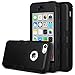 ULAK iPhone 5C Case, iPhone 5C Case Black, Shockproof Soft Silicone Rubber Hard Plastic Hybrid Heavy Duty Protection Kidproof High Impact Case Cover for Apple iPhone 5C -Black