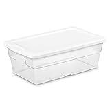 Sterilite 6 Qt Storage Box, Stackable Bin with