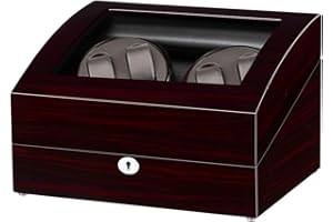 JQUEEN 4 Automatic Watch Winder with 6 Storage Case
