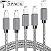 MFi Certified iPhone Charger Lightning Cable 5 Pack[3/3/6/6/10FT] Extra Long Nylon Braided USB Charging & Syncing Cord Compatible iPhone Xs/Max/XR/X/8/8Plus/7/7Plus/6S/6S Plus/SE/iPad/Nan More