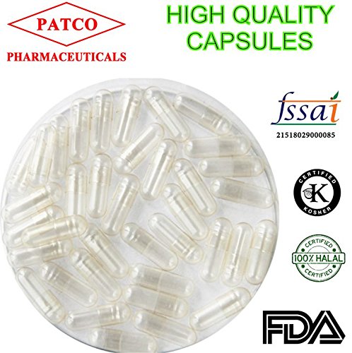 Patco Pharmaceuticals Empty Gelatin Capsule Size 000 (500 Pcs)