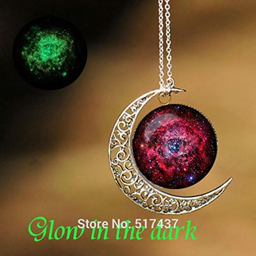Pretty Lee Glowing Pendant Pleiades Star Cluster Pendant Nebula Necklace Glow In The Dark Pendant