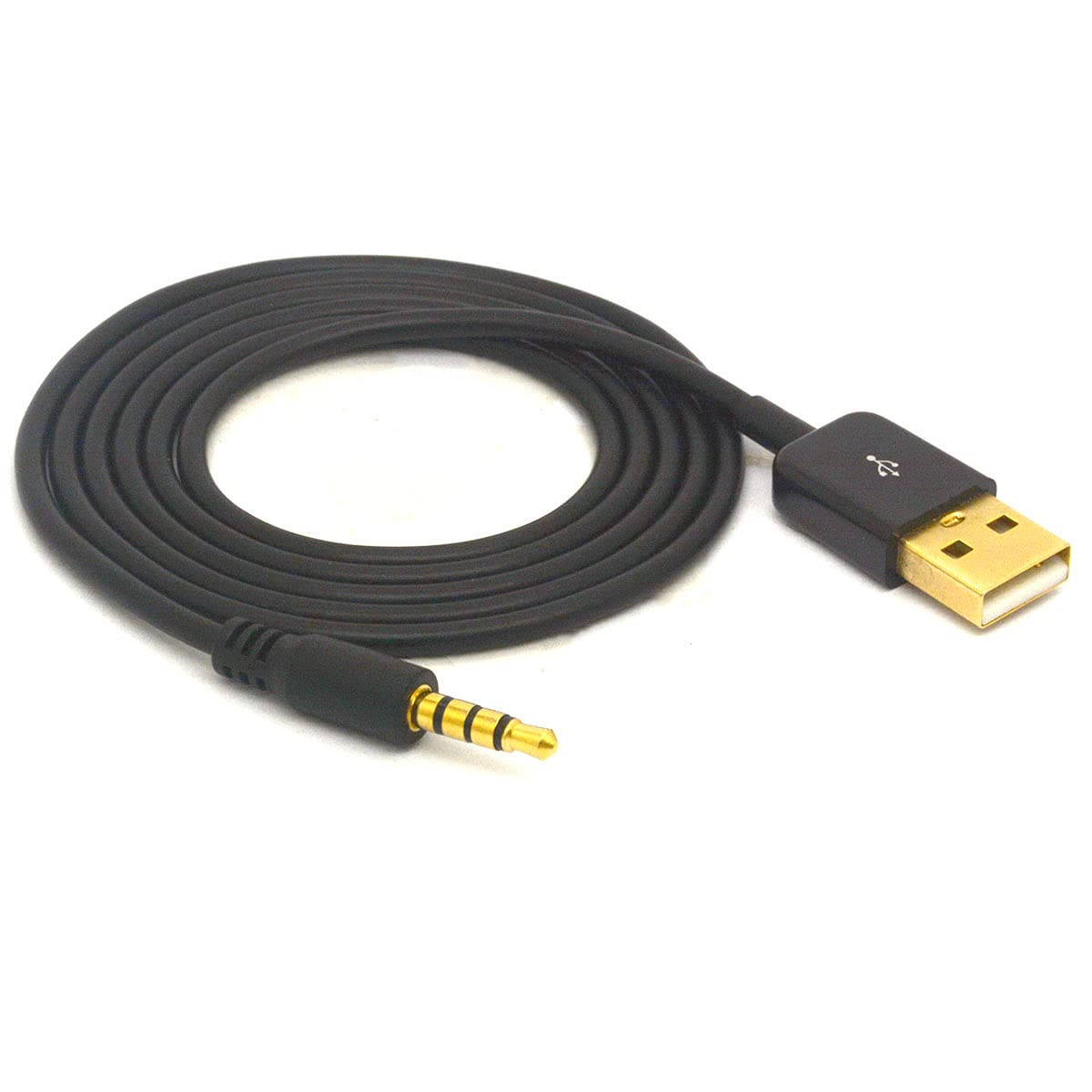 HTGuoji 3.5mm to USB Cable Adapter 3.5 Male to USB Male Charge and Data AUX Cable MP3 MP4 Players, Headphones, Voice Recorder