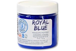 Penguin Pottery - Royal Blue Stain - 1/4 lb - Colorant for Clay, glazes, Clay Slip Pottery Glaze, Ceramic Glaze