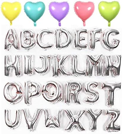 Amazon Poimi R アルファベット バルーン シルバー サイズ約40cm 文字 風船 誕生日 イベント サプライズ 装飾に シルバー A 風船 バルーン おもちゃ