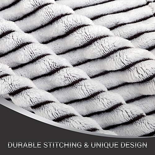 GREEN ORANGE Fleece Throw Blanket for Couch 50x60, Lightweight, Black