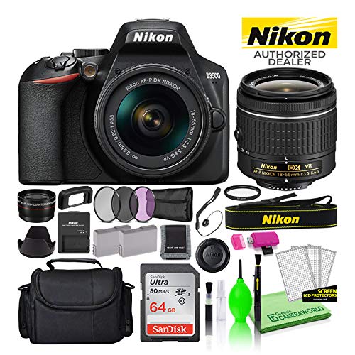 Nikon D3500 24.2MP DSLR Digital Camera with AFP DX 1855mm Lens (1590) Deluxe Bundle Includes