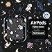 PBRO AirPods Case Cute Astronaut Case Protective Hard Shockproof Case Cover [Front LED Not Visible] Compatible with Apple AirPods 2 & 1(Black+Space)