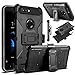 Venoro Compatible with ZTE Blade Z Max Case, ZTE ZMax Pro 2 Case, ZTE Sequoia Case, Shockproof Protection Case Cover with Belt Swivel Clip and Kickstand Compatible with ZTE Z982 (Black)