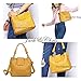 Jack&Chris Designer Handbags Crossbody Bags for Women Leather Satchel Shoulder Purses, WB510 (yellow)