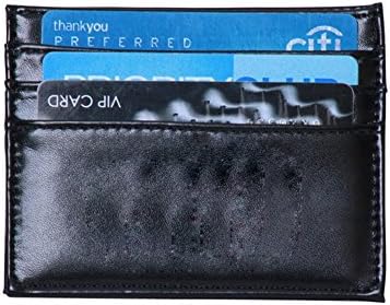 RFID Blocking Leather Slim Wallet, Men's Leather Front Pocket Wallet, Card Holder