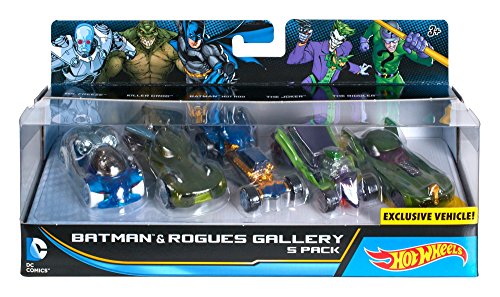 Hot Wheels DC Comics Batman and Rogues Gallery Vehicle, 5 Pack